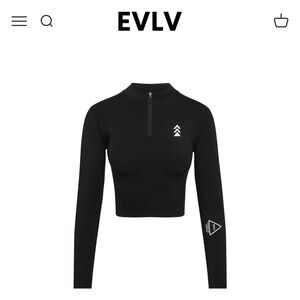 Half-Zip Performance long sleeve Top - Black